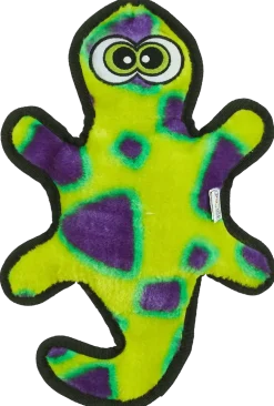 Outward Hound Invincibles Durablez Gecko Dog Toy Yellow & Green Medium