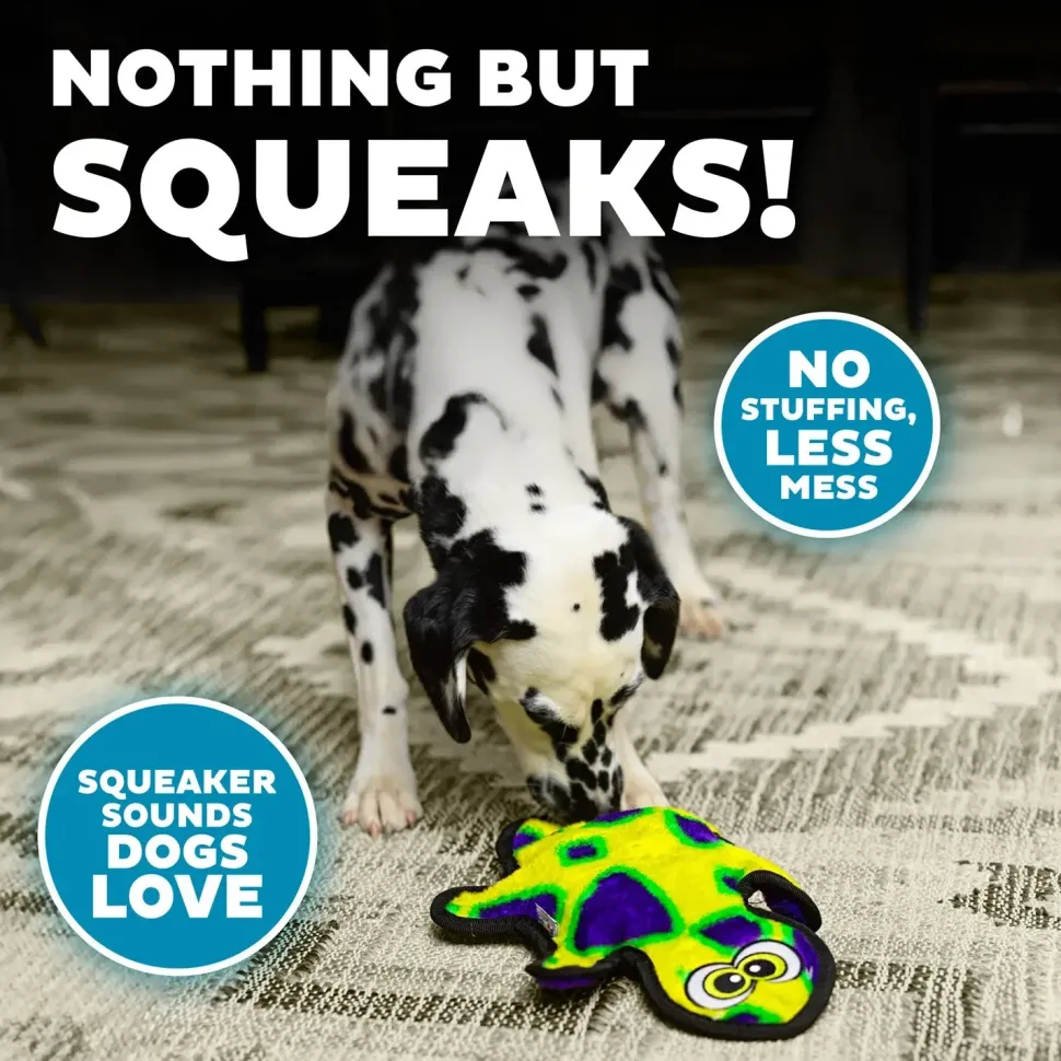 Outward Hound Invincibles Durablez Gecko Dog Toy Yellow & Green Medium
