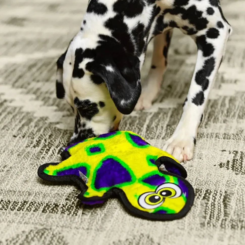 Outward Hound Invincibles Durablez Gecko Dog Toy Yellow & Green Medium