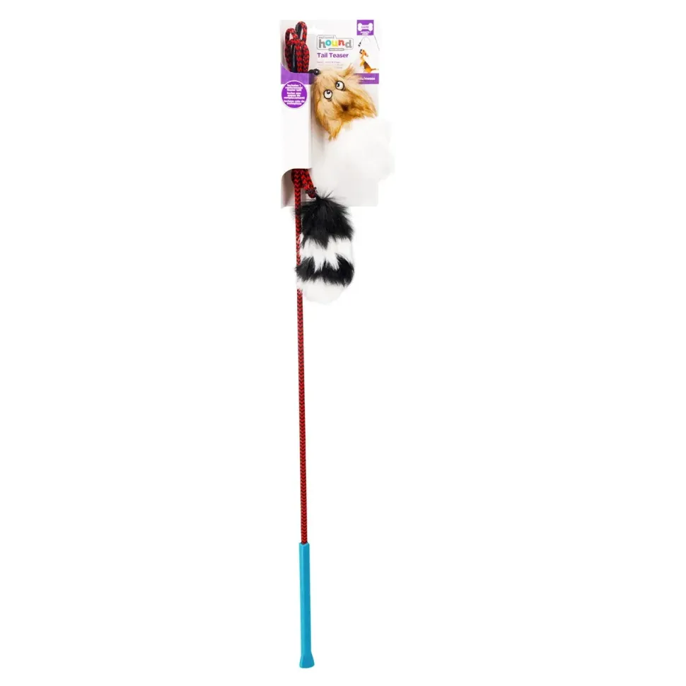 Outward Hound Tail Teaser Dog Wand Toy with Refill Multicolor