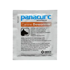Panacur C Canine Dewormer fenbendazole 4 Gram Pack for Dogs Up To 40 lbs 3 Count Red