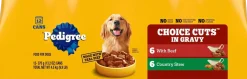 Pedigree Choice Cuts in Gravy Adult Wet Dog Food Variety Pack Beef & Country Stew 12 Count 13.2-oz