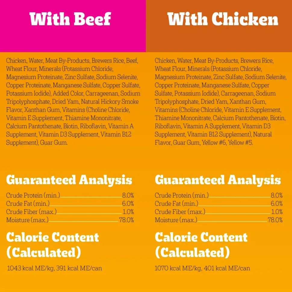 Pedigree Chopped Ground Dinner Adult Wet Dog Food Variety Pack Beef & Chicken 12 Count 13.7-oz
