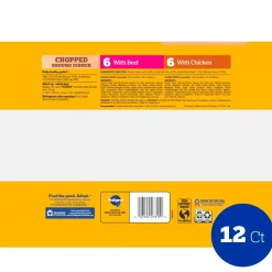 Pedigree Chopped Ground Dinner Adult Wet Dog Food Variety Pack Beef & Chicken 12 Count 13.7-oz