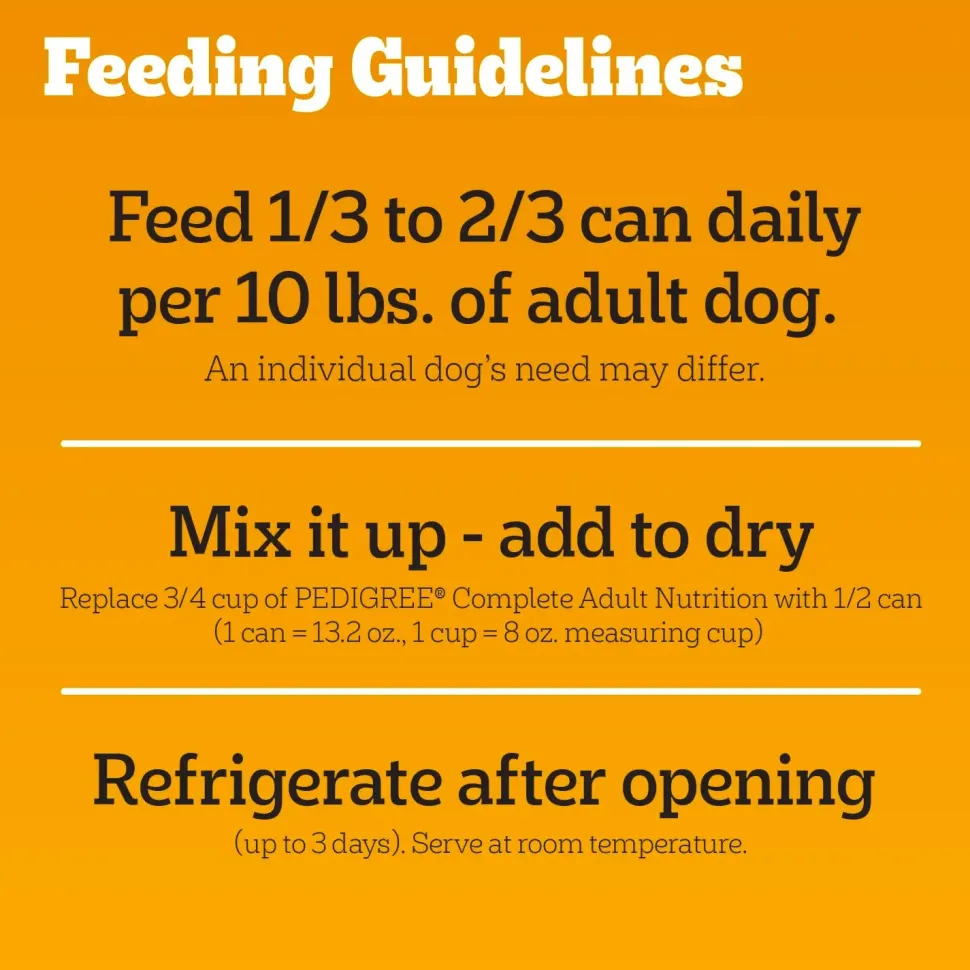 Pedigree Chopped Ground Dinner Adult Wet Dog Food Chicken & Rice 13.2-oz