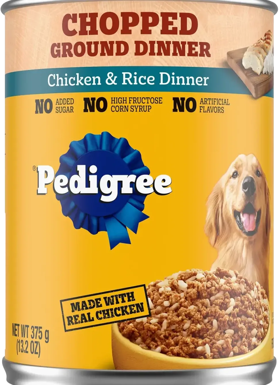 Pedigree Chopped Ground Dinner Adult Wet Dog Food Chicken & Rice 13.2-oz
