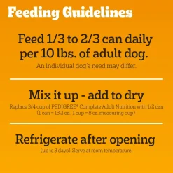 Pedigree Chopped Ground Dinner Adult Wet Dog Food Variety Pack Filet Mignon & Beef 12 Count 13.2-oz