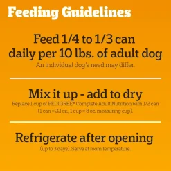Pedigree Chopped Ground Dinner Adult Wet Dog Food Beef 22-oz