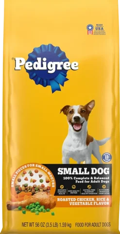 Pedigree Complete Nutrition Adult Dry Small Dog Food Roasted Chicken, Rice & Vegetable 3.5-lb