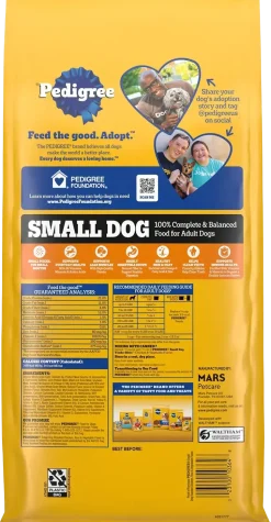 Pedigree Complete Nutrition Adult Dry Small Dog Food Roasted Chicken, Rice & Vegetable 3.5-lb