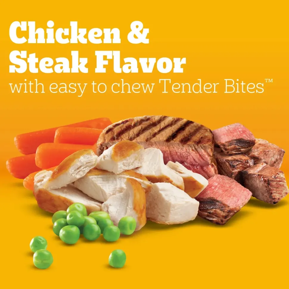 Pedigree Complete Nutrition Tender Bites Small Breed Adult Dry Dog Food Chicken & Steak 3.5-lb