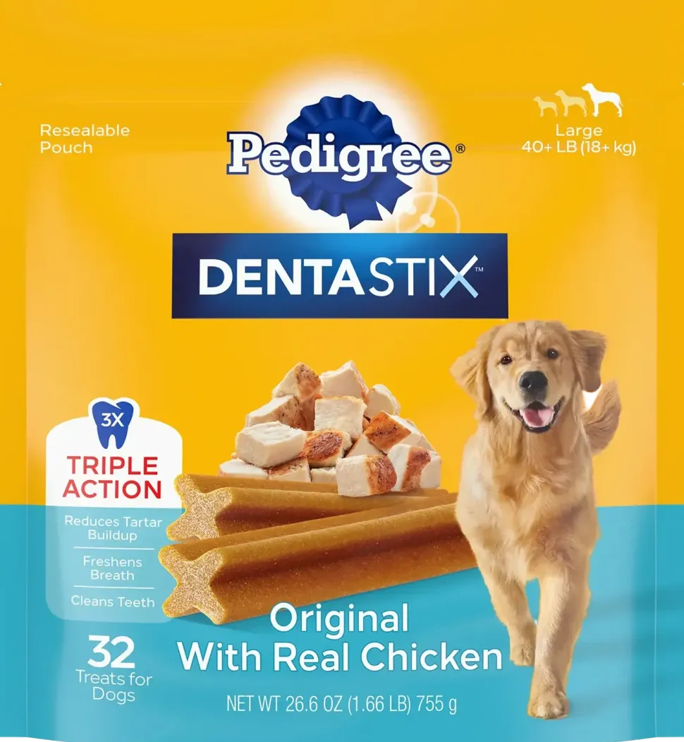 Pedigree DENTASTIX Dog Dental Treat Original w/Real Chicken 32 Count