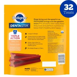 Pedigree DENTASTIX Dog Dental Treats Bacon 32 Count
