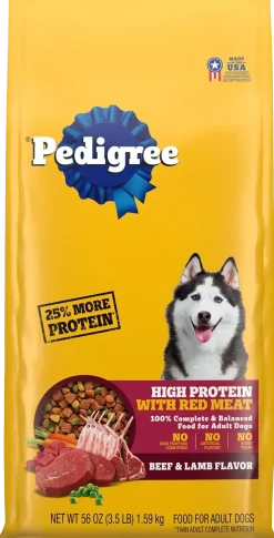 Pedigree High Protein Adult Dry Dog Food Beef & Lamb 3.5-lb