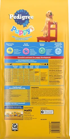 Pedigree Puppy Growth & Protection Dry Dog Food Grilled Steak & Vegetable 3.5-lb