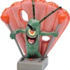 Penn-Plax SpongeBob SquarePants Plankton Aquarium Ornament Green, Pink, Grey Mini 2-in