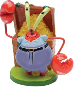 Penn-Plax SpongeBob SquarePants Mr. Krabs Aquarium Ornament Multicolor Mini 2-in