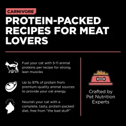 Petcurean Go! Solutions Carnivore Grain-Free Dry Cat Food Salmon & Cod 3-lb
