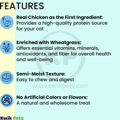 Pet Greens Cat Craves Semi-Moist Soft-Chew Cat Treats Chicken 3-oz
