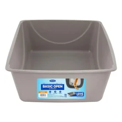 Petmate Basic Cat Litter Pan Mouse Gray Large