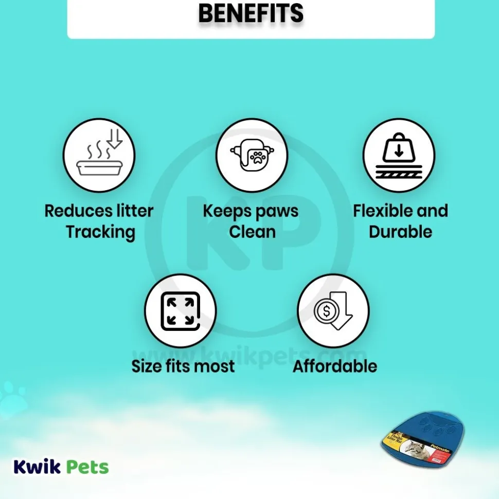 Petmate Flexible Cat Litter Mat Assorted One Size