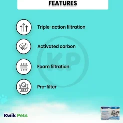Petmate Fresh Flow Replacement Charcoal Filter 3 Pack