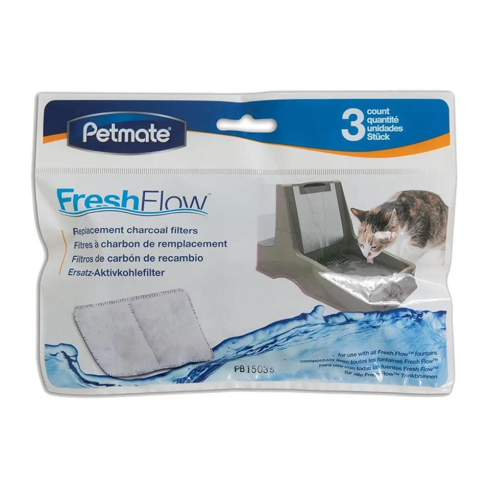 Petmate Fresh Flow Replacement Charcoal Filter 3 Pack