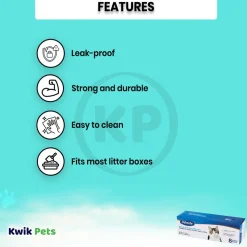 Petmate Hi-Back Drawstring Litter Pan Liners Clear Jumbo 8 Count