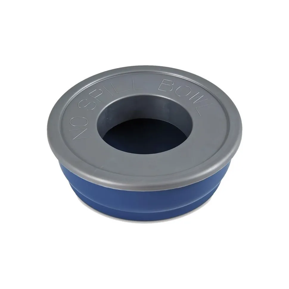 Petmate No Spill Dog Bowl Blue Medium
