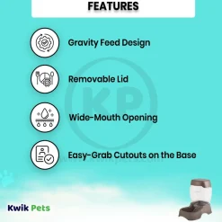 Petmate Pet Cafe Automatic Dog & Cat Gravity Feeder Pearl Tan Medium