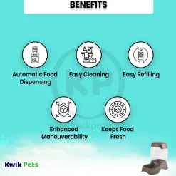 Petmate Pet Cafe Automatic Dog & Cat Gravity Feeder Pearl Tan Large