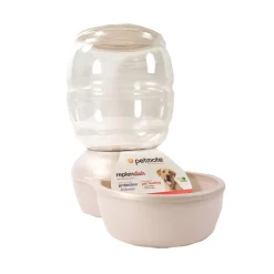 Petmate Replendish Automatic Dog & Cat Gravity Feeder with Microban Pearl Silver Grey Small