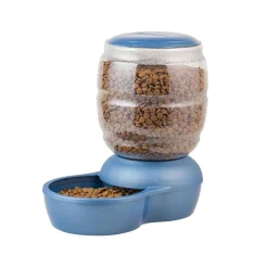 Petmate Replendish Automatic Dog & Cat Gravity Feeder with Microban Pearl Peacock Blue Small