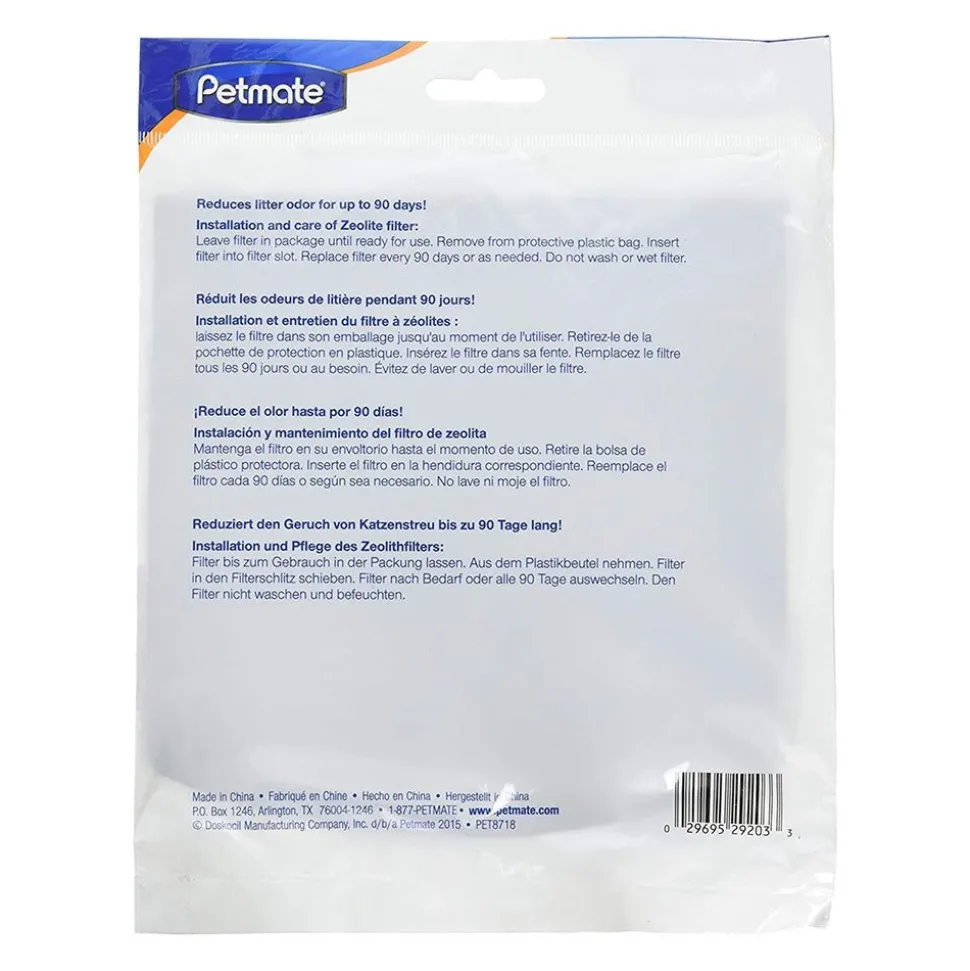 Petmate Zeolite Filter for Hooded Cat Litter Pan Black/White Large
