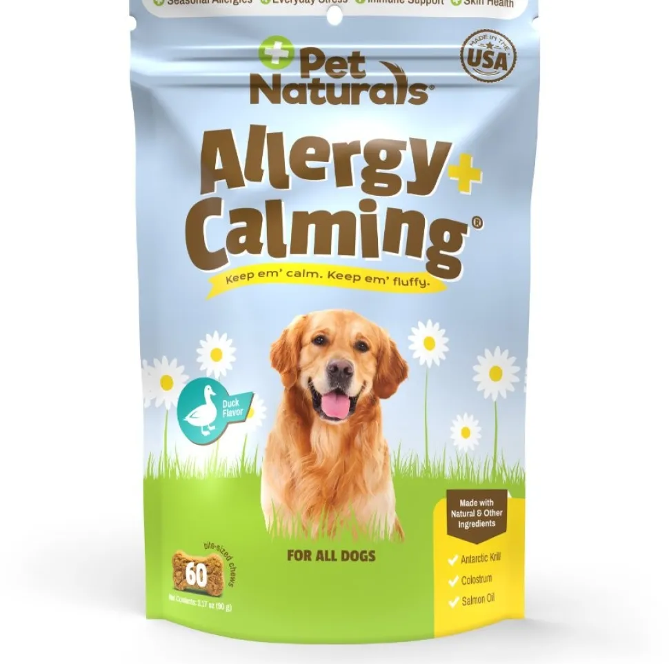 Pet Naturals Allergy + Calming Soft Chews for Dogs Duck Flavor 60 Count 3.17-oz