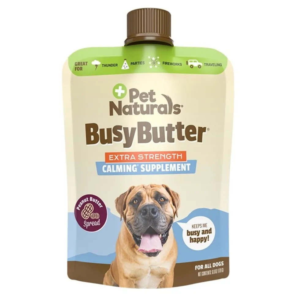 Pet Naturals BusyButter Extra Strength Calming Supplement for Dogs Peanut Butter Flavor 6-oz