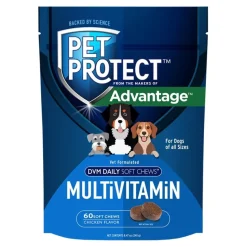 Pet Protect DVM Daily Multivitamin Soft Chews for Dogs Chicken 60 Count 8.47-oz
