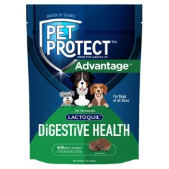 Pet Protect Lactoquil Digestive Health Soft Chews for Dogs Chicken 60 Count 8.47-oz
