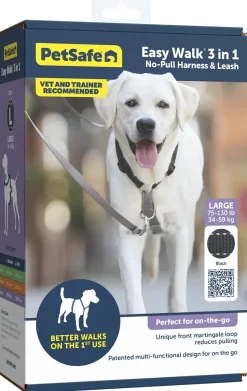 PetSafe 3-in-1 Reflective Dog Harness with Car Control Strap Black Large