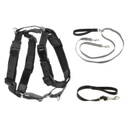 PetSafe 3-in-1 Reflective Dog Harness with Car Control Strap Black Large