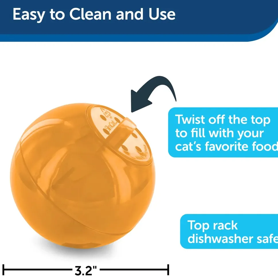 PetSafe SlimCat Interactive Cat Feeder Ball Orange