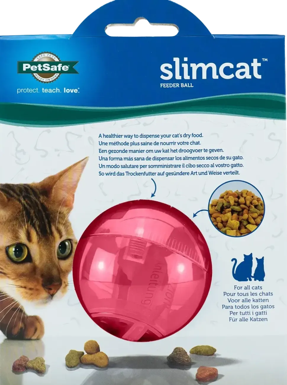PetSafe SlimCat Interactive Cat Feeder Ball Pink