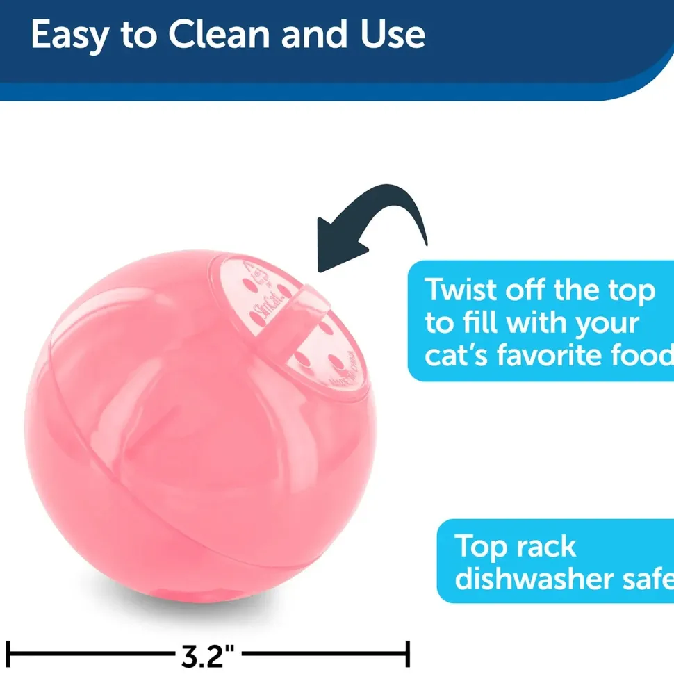 PetSafe SlimCat Interactive Cat Feeder Ball Pink