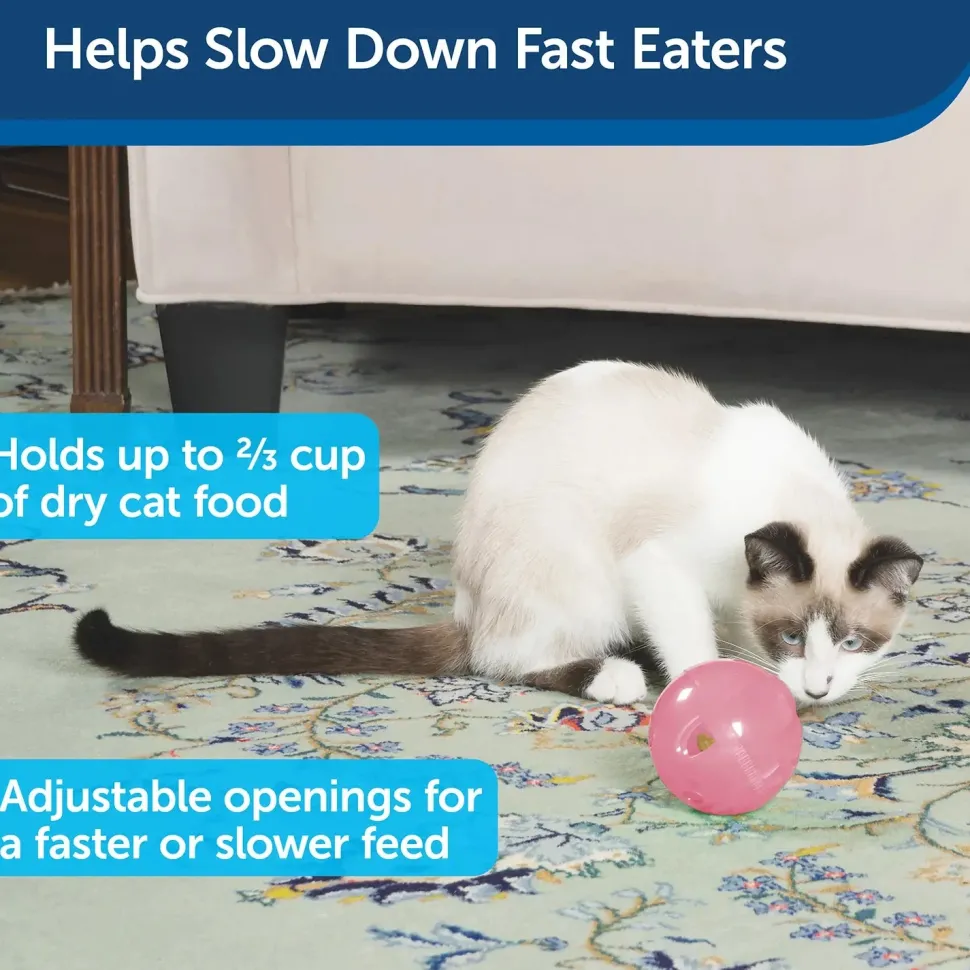PetSafe SlimCat Interactive Cat Feeder Ball Pink
