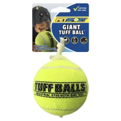 Petsport USA Giant Tuff Ball Dog Toy Yellow 4-in