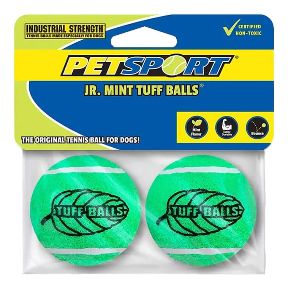 Petsport USA Jr. Mint Balls Dog Toy Assorted 1.8-in 2 Count