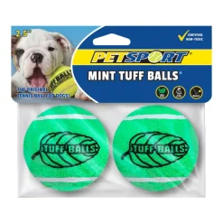 Petsport USA Mint Balls Dog Toy Green 2 Count 2.5-in