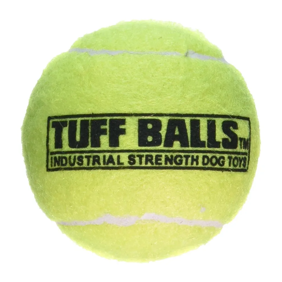 Petsport USA Tuff Ball Dog Toy Yellow 4-in
