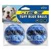 Petsport USA Tuff Ball Dog Toy Blue 2 Count 2.5-in
