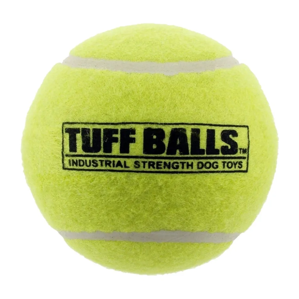 Petsport USA Tuff Ball Dog Toy Yellow 2.5-in